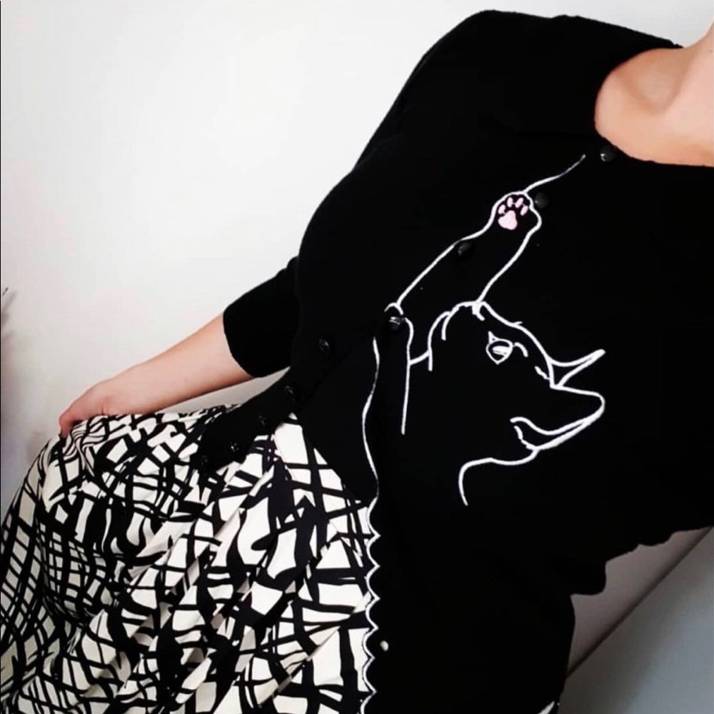 Banned Apparel Scalloped Cat Cardigan - Picture 6 of 8